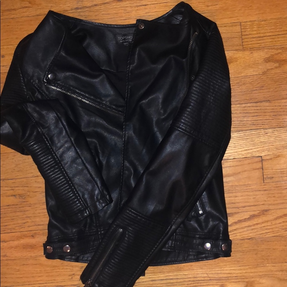 Black topshop bomber size 6